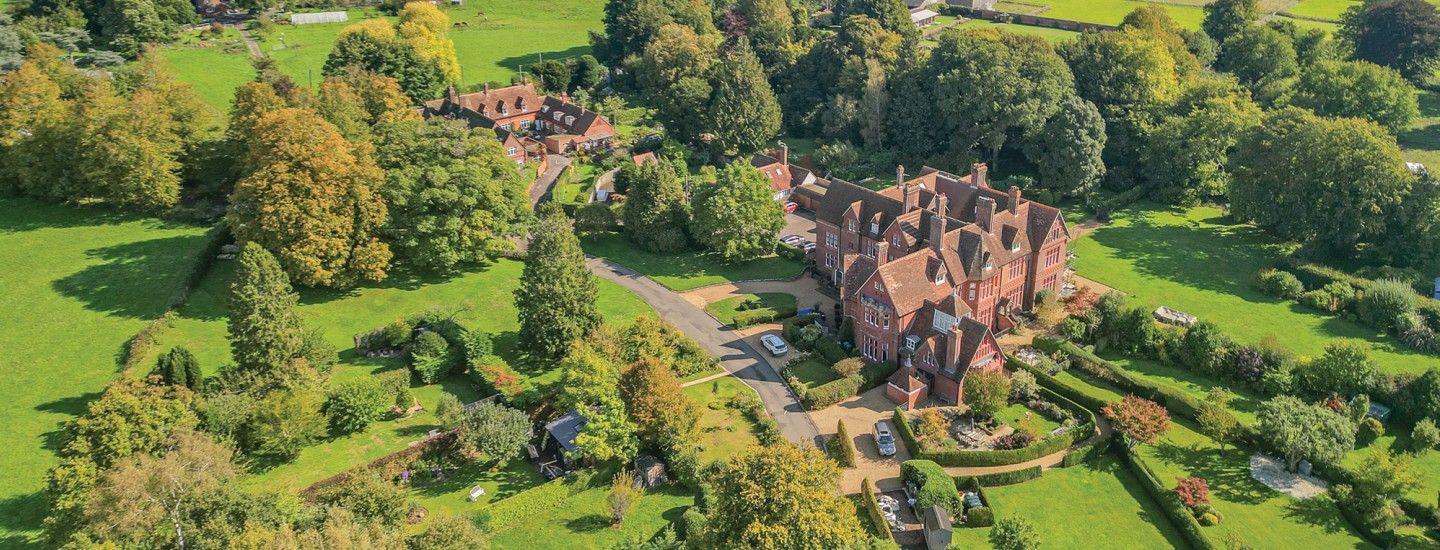 Aerial photograph of a large property in Hampshire