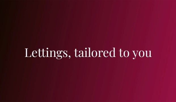 Lettings, tailored to you on red background